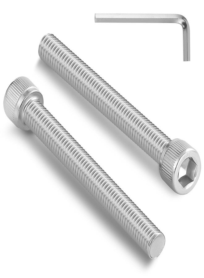 BNUOK 30pcs M4 x 45mm Hex Socket Head Cap Screws Bolts, 304 Stainless Steel 18-8, Allen Socket Drive,Bright Finish, Full Threads,with Hex Spanner - Image 1