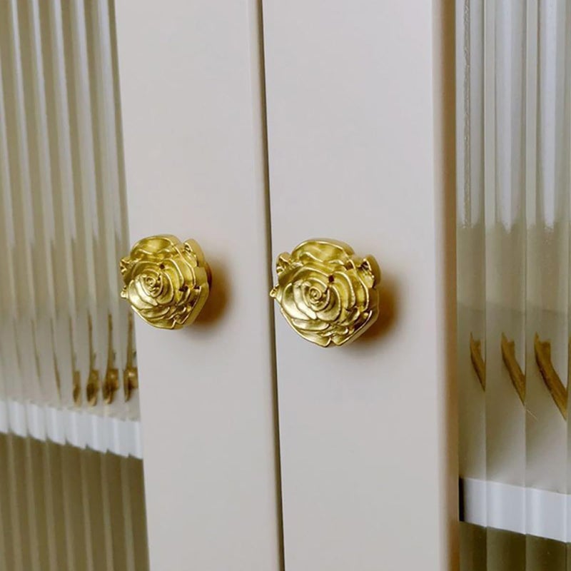 Rose Gold Cabinet Knobs And Drawer Pulls Brass Decorative Handles For Kitchen Furniture - Image 4
