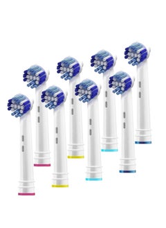 Alayna Replacement Brush Heads Compatible with OralB Braun- Pack of 8 Professional Electric Toothbrush Heads- Precision Refills for Oral-b 7000, Clean, Oral B Pro 1000, 9600, 500, 3000, 8000, Vitality Plus!  - Image 1