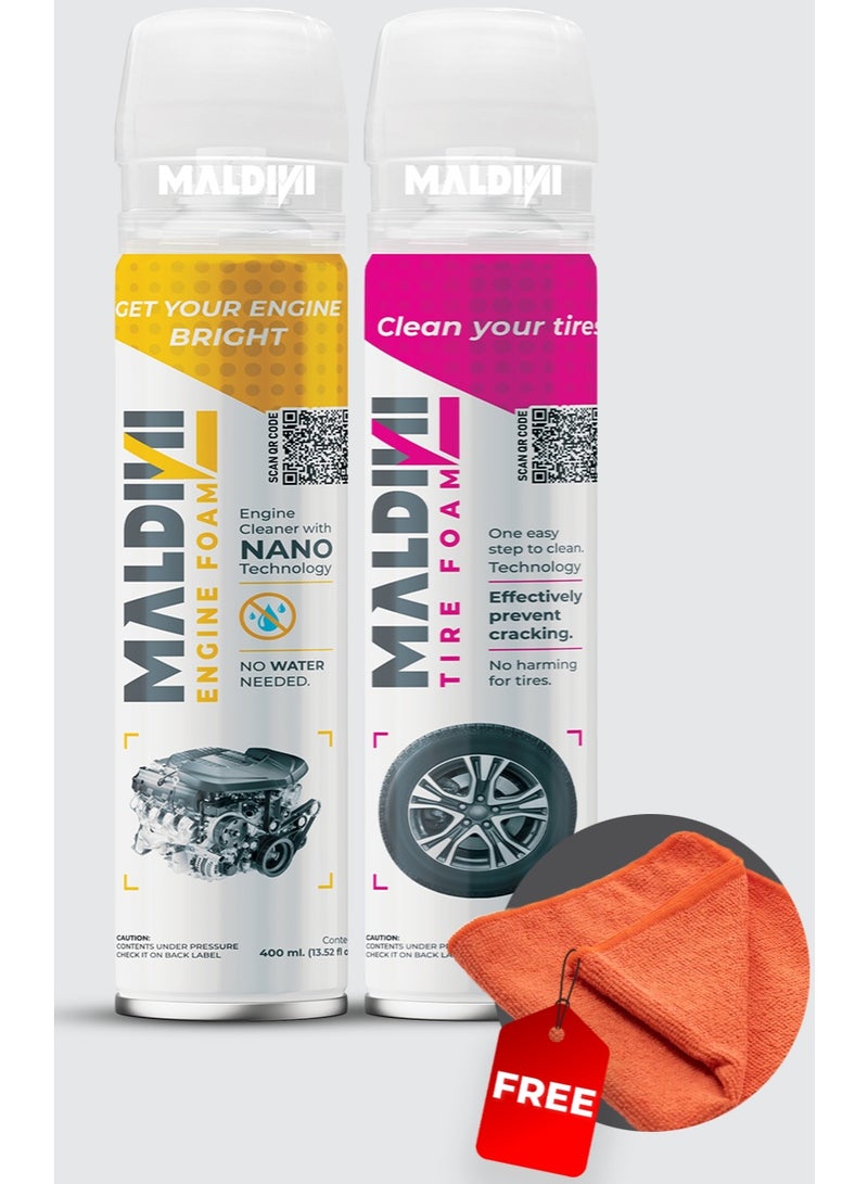 Maldini Engine Foam and Tire Foam + Free Towel - Image 1