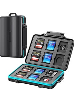 erorex 24 Slots SD Card Case Holder, Memory Card Case Water-Resistant Anti-Shock Memory Card Case for SD/Micro SD SDXC SDHC TF Card Carrying Storage Organizer Protector Cover with Labels&Carabiner  - Image 1