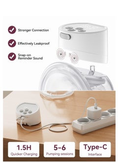 Wearable Hands-Free Breast Pump S12 Pro With Comfortable Double-Sealed Breast Pump Accessory 24MM, 3 Modes And 9 Levels - pzsku/Z2C110DB6E65BA66BD7A2Z/45/_/1700906885/ad89bb42-7dd3-4bbe-addf-781a6a806f28