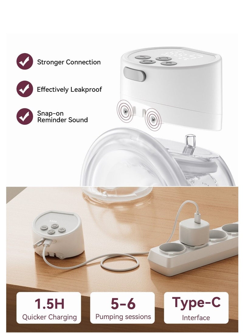 Momcozy - Wearable Hands-Free Breast Pump S12 Pro With Comfortable Double-Sealed Breast Pump Accessory 24MM, 3 Modes And 9 Levels - Image 1