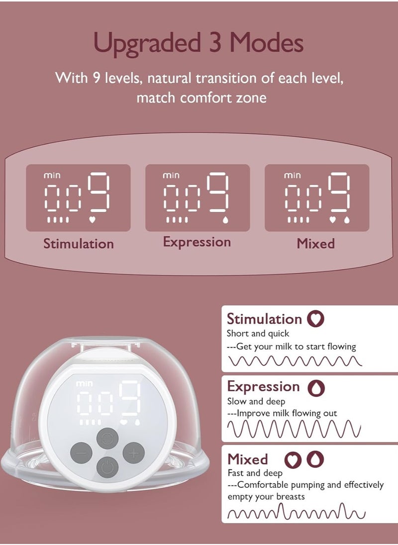 Momcozy - Wearable Hands-Free Breast Pump S12 Pro With Comfortable Double-Sealed Breast Pump Accessory 24MM, 3 Modes And 9 Levels - Image 1