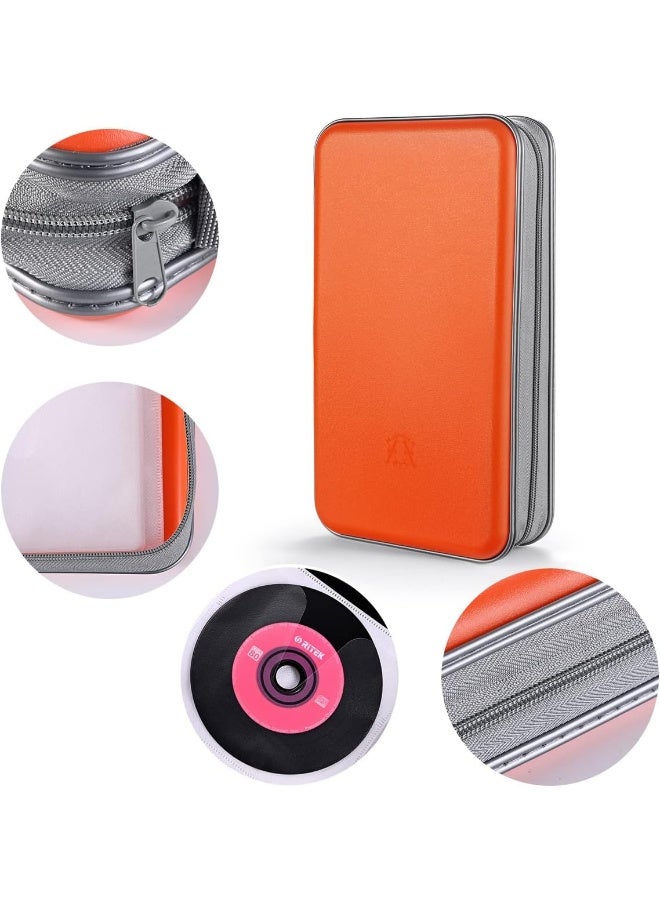 LIOVODE LIOVODE DVD Case, 96 Capacity CD Case Holder Storage Organizer Hard Plastic Protective Disc Wallet for Car  - Image 3