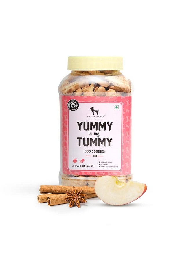 Heads Up For Tails Yummy In My Tummy Apple And Cinnamon Veg Dog Biscuits For Adult Dog & Puppy - 320Gm | Veg Dog Treats | Made With Real Ingredients | No Added Flavours - Image 1