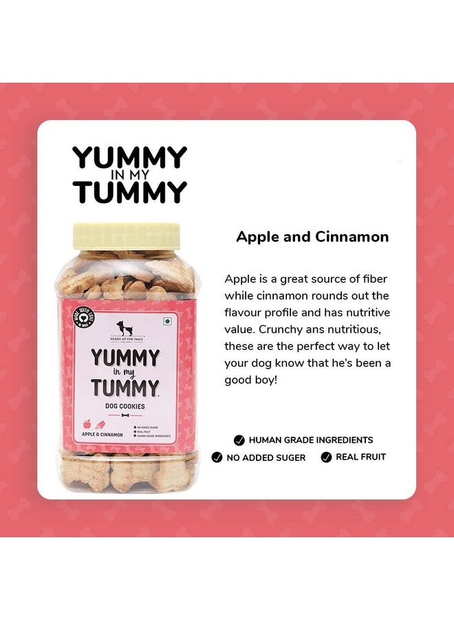Heads Up For Tails Yummy In My Tummy Apple And Cinnamon Veg Dog Biscuits For Adult Dog & Puppy - 320Gm | Veg Dog Treats | Made With Real Ingredients | No Added Flavours - Image 3
