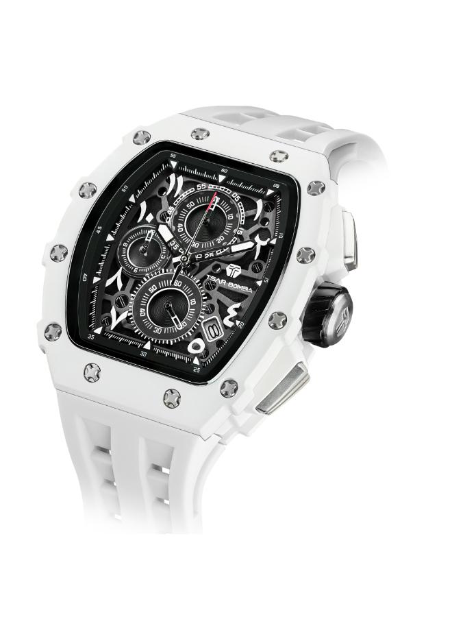 TSAR BOMBA ساعة يد رجالية تناظرية بسوار سيليكون - - Image 5