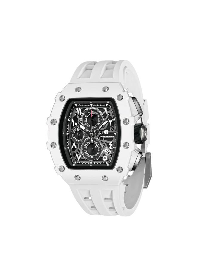 TSAR BOMBA ساعة يد رجالية تناظرية بسوار سيليكون - - Image 2