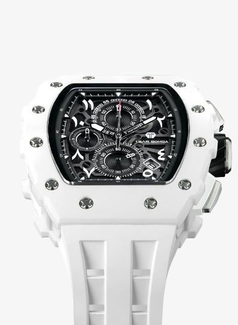 TSAR BOMBA Men's Silicone Analog Watch TB8204QA-01 - 43.5x50.5 mm - Image 4