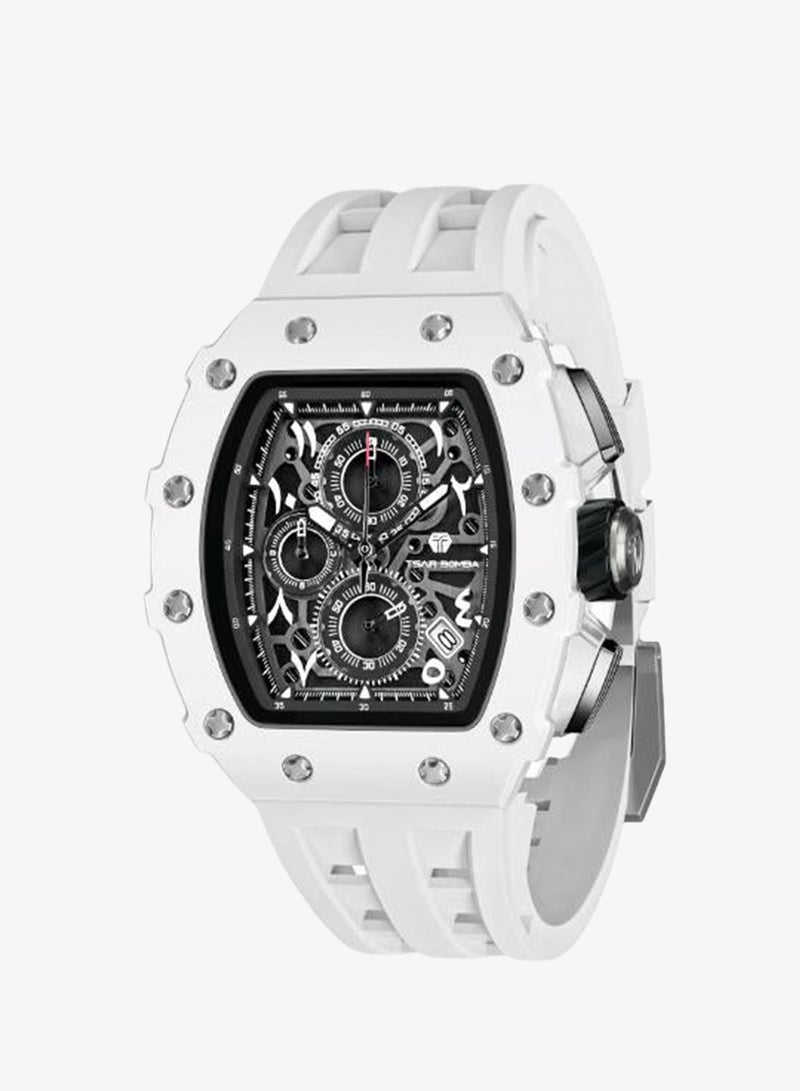 TSAR BOMBA Men's Silicone Analog Watch TB8204QA-01 - 43.5x50.5 mm - Image 2