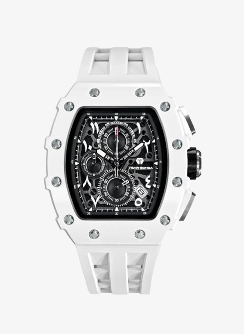 TSAR BOMBA Men's Silicone Analog Watch TB8204QA-01 - 43.5x50.5 mm - Image 1