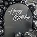 MASTRON Happy Birthday Sign for Backdrop Glitter Silver Felt Happy Birthday Letter Sign for Balloon Arch Backdrop Decorations - Image 3
