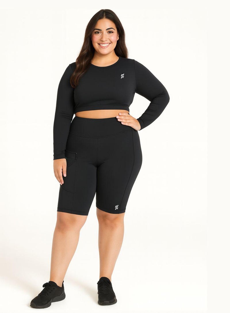 Moveletix Plus Size Shorts Smart Pocket Premium - Card Airpod slot - Image 4