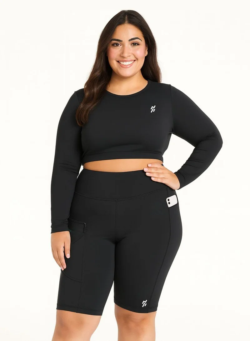 Plus Size Shorts Smart Pocket Premium - Card Airpod slot