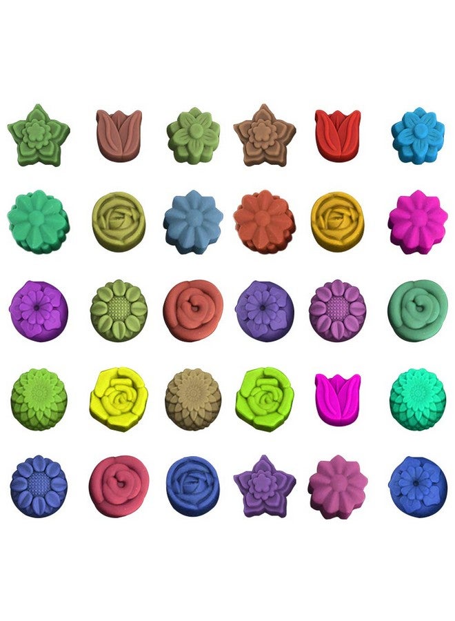 دانزي إكس عبوة من 4 قوالب سيليكون على شكل زهرة، قالب حلوى الشوكولاتة، قالب سيليكون من DanziX لحفلات الزفاف والمهرجانات والحفلات وهواة الأعمال اليدوية - 15 تجويفًا - Image 4