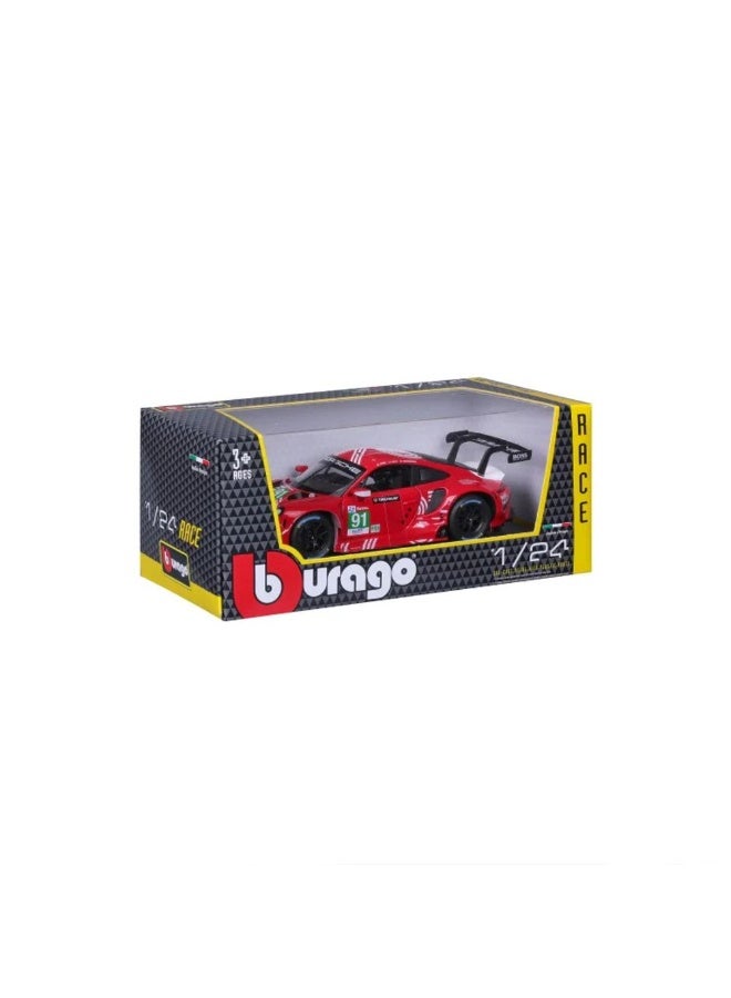 Bburago Race Porsche 911 RSR LM 2020 Die-cast Car (1:24, Red) - Image 1
