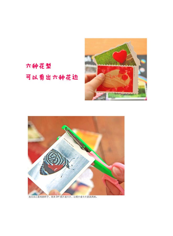 HELPS Children's Safety Plastic Handmade Fun Lace Scissors Student Cartoon Diy5 Inch Photo Album Photo Pattern Card Scissors - Image 3