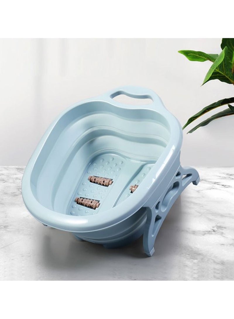 DubaiGallery Folding Foot Care Tub Portable Foot Wash Massage Bucket Travel Folding Bucket with 4 Massage Balls Bathing Feet in Winter -slip Handle Endurable - Image 4