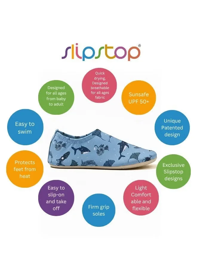 Slipstop blue Slipstop Atlantis Kids Non Slip Water and Beach Shoes Lightweight Quick Dry Swim Ready Footwear for Babies and Children for Men | Best Price UAE