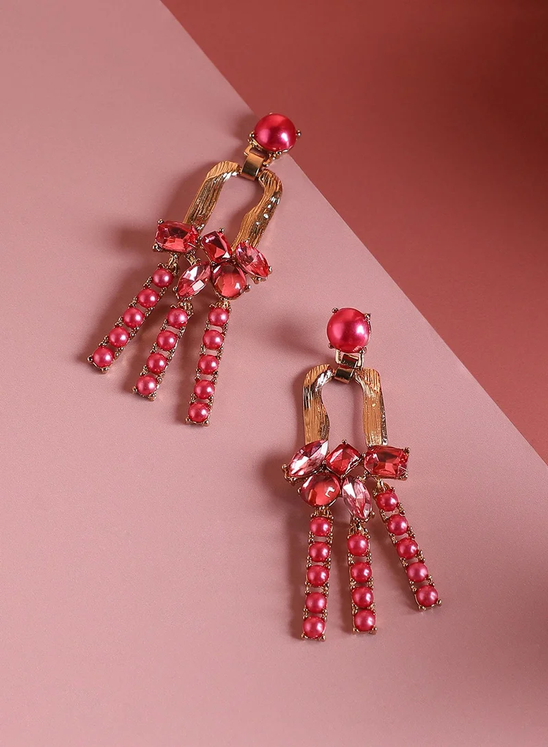 SOHI Contemporary Artificial Drop Earring Jewellery