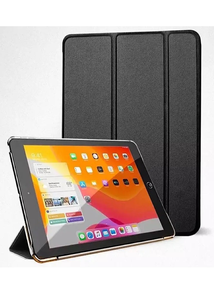 Generic - iPad Air 4 , 10.9 inch Smart Cover with Stand (2022/2020) with Pencil Holder, Lockable Smart Cover/Auto Screen On/Touch ID, Transparent Cover with Auto On/Sleep, Black - Image 1