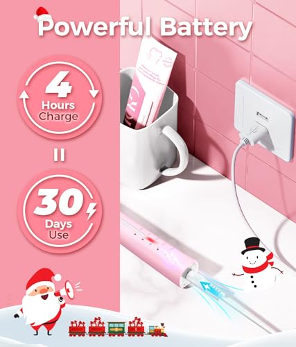 TEETHEORY Electric Toothbrush for Adults with 8 𝐁𝐫𝐮𝐬𝐡 𝐇𝐞𝐚𝐝𝐬, Sonic Electric Toothbrush with 40000 VPM Deep Clean 5 Modes, Rechargeable Toothbrushes Fast Charge 4 Hours Last 30 Days - Image 5