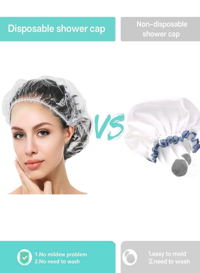 SAVE 50PCS Disposable Shower Caps | Free Size | Hotel Travel Essentials Accessories | Deep Conditioning Hair Care | Cleaing Supplies (Free Size, 50) - Image 5