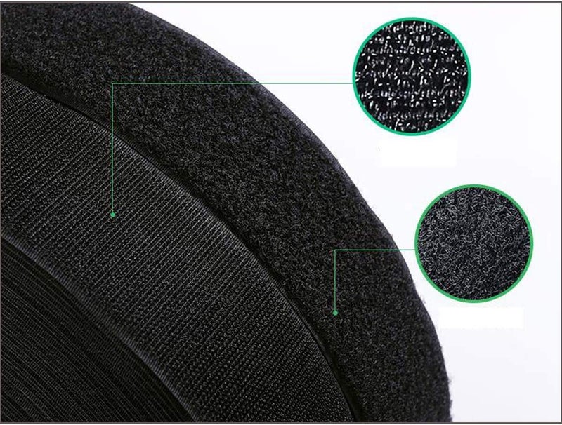 PRANSUNITA PRANSUNITA 2 Inch Width Sew on Hook and Loop Tape NonAdhesive Sticky Back Nylon Fabric Fastener Interlocking Tape for Sewing Crafts DIY Clothes Shoes Black5 MTS  - Image 3