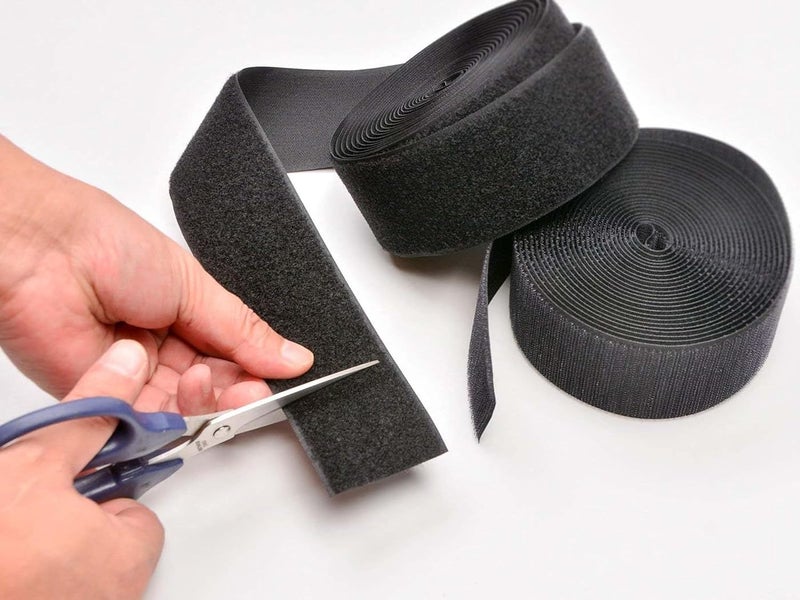 PRANSUNITA PRANSUNITA 2 Inch Width Sew on Hook and Loop Tape NonAdhesive Sticky Back Nylon Fabric Fastener Interlocking Tape for Sewing Crafts DIY Clothes Shoes Black5 MTS  - Image 5