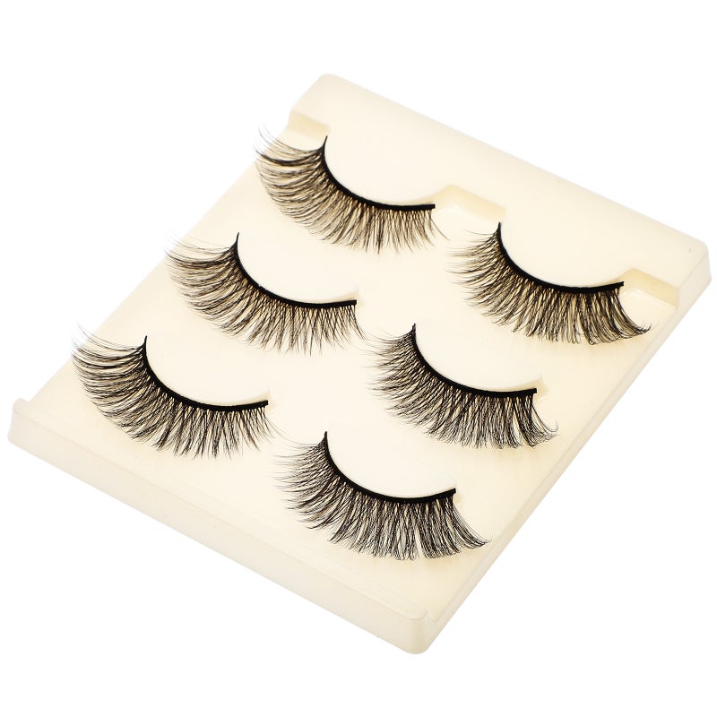 💄 رموش بشرية طبيعية سهلة التطبيق مع غراء مكياج مناسبة لأنماط متعددة - Image 1