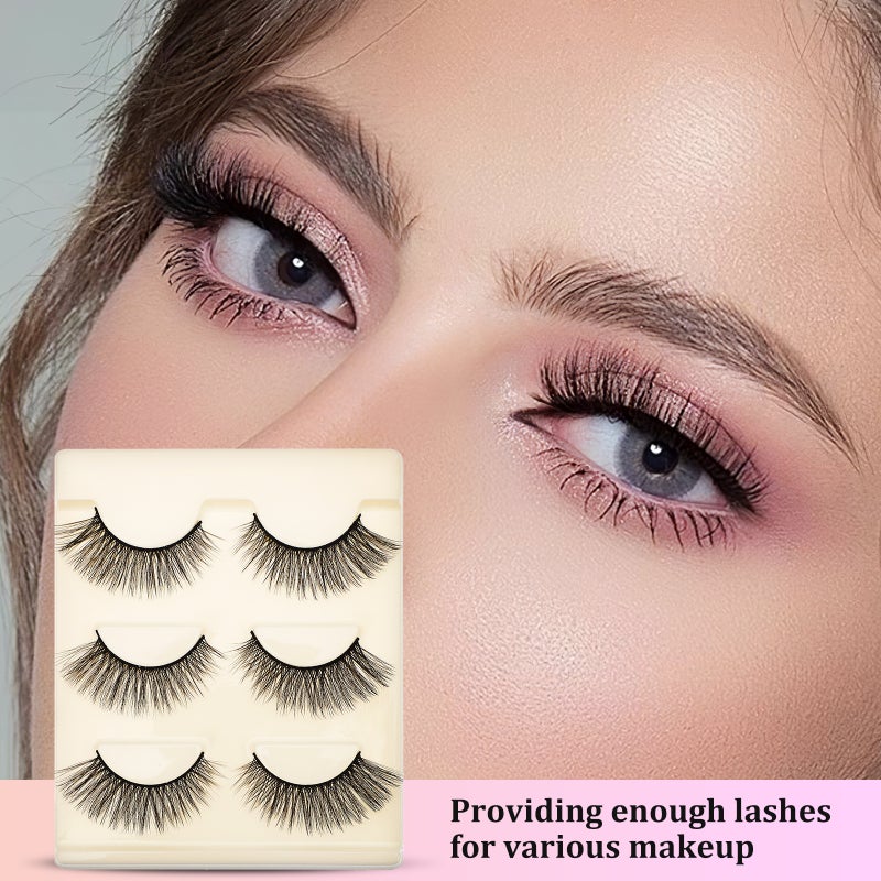 💄 رموش بشرية طبيعية سهلة التطبيق مع غراء مكياج مناسبة لأنماط متعددة - Image 4