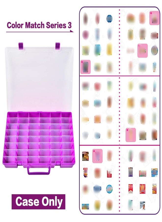 FULLCASE Case Compatible with 5 Surprise for Mini Brands Toys Series 1 2 3 4 Mystery Capsule Real Miniature Collectible Kit Storage for Littles, for Mini Mart Collection Organizer(Box Only) Purple - Image 5