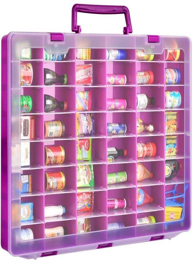 FULLCASE Case Compatible with 5 Surprise for Mini Brands Toys Series 1 2 3 4 Mystery Capsule Real Miniature Collectible Kit Storage for Littles, for Mini Mart Collection Organizer(Box Only) Purple - Image 1
