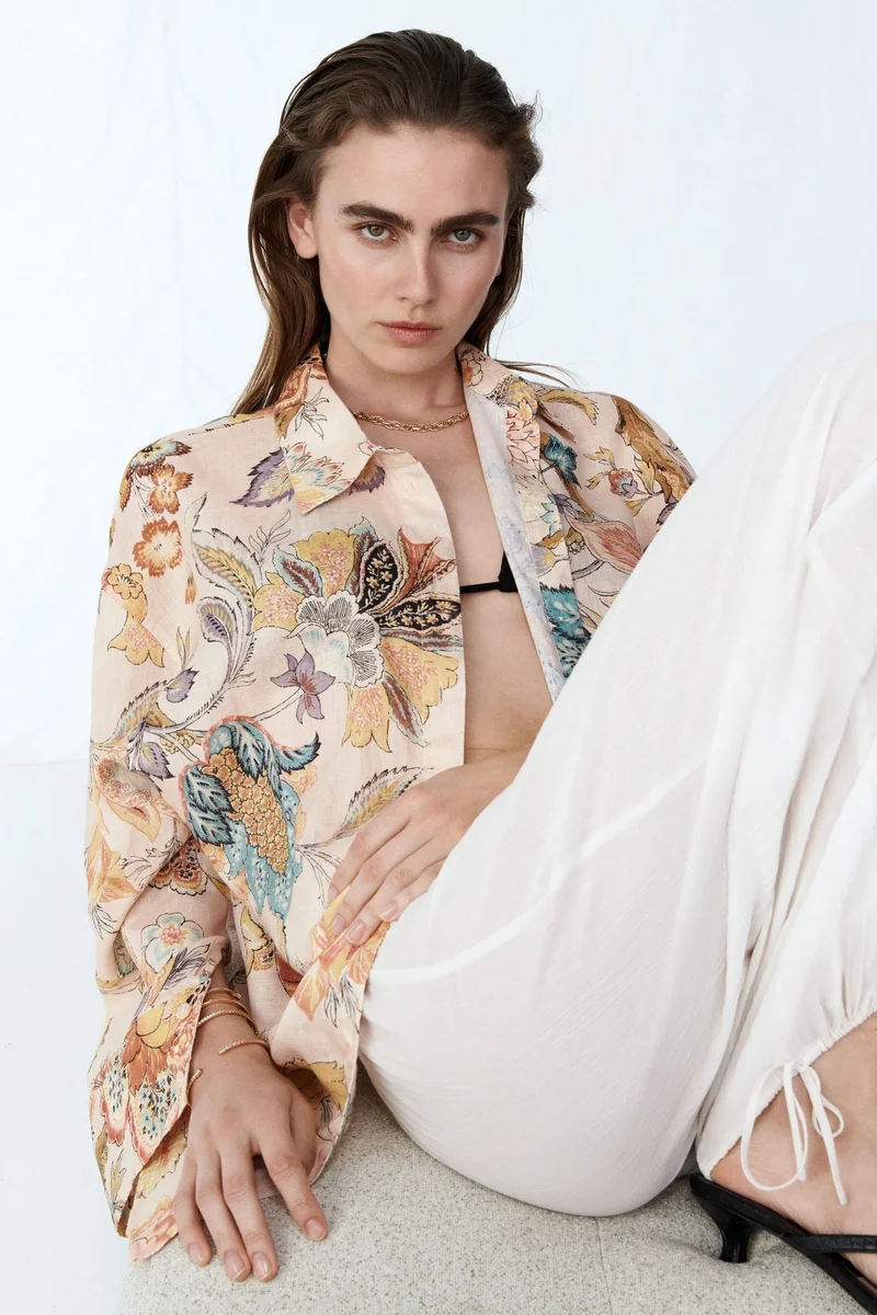 H&M Oversized linen shirt