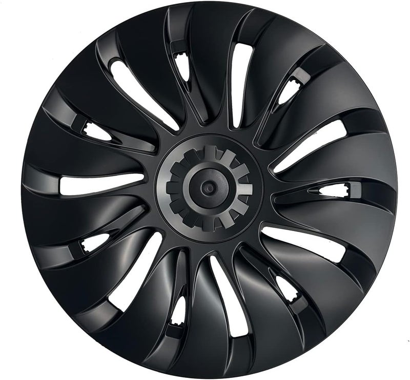 KAVANIC 19 Inch Matte Black Wheel Cover Hubcap for Tesla Model Y - Uberturbine Style Replacement - Image 1