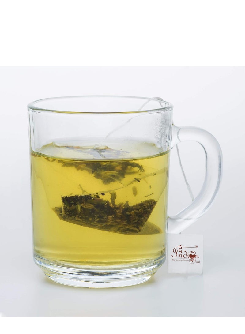 ذا إنديان تشاي شاي تشاي الهندي - شاي CCF الهضمي 30 كيس شاي هرمي بالكمون والكزبرة واليانسون والنعناع للحموضة والهضم - Image 3