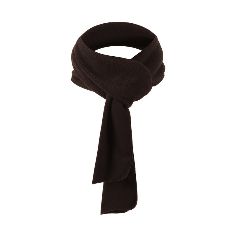 Men Women Long Fleece Scarf for Winter Sports Lightweight Solid Neck Warmer Head Cover - Image 1