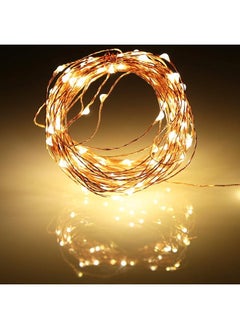 إيروريكس مجموعة مصابيح LED خرافية تعمل بالبطارية، مجموعة من 1 مصابيح خرافية صغيرة تعمل بالبطارية من الأسلاك النحاسية لتزيين حفلات غرف النوم وقطع الزفاف المركزية بطول 5 أمتار و16 قدمًا باللون الأبيض الدافئ  - Image 5