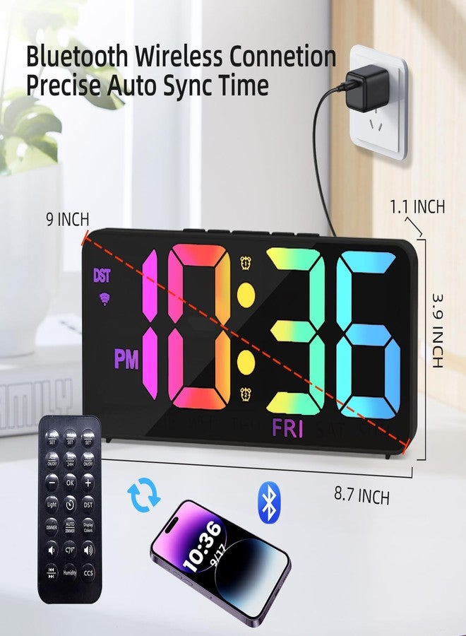 YISILE 9" Digital Wall Clock - Image 3