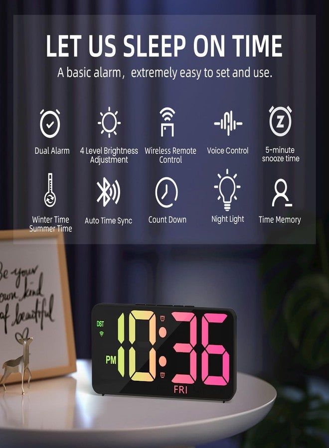 YISILE 9" Digital Wall Clock - Image 2