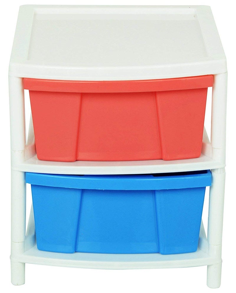 Nabhya 2Drawer Storage Organizer Multicolour Standard Rectangular Size12 Inch15 Inch135Inch 2 Multicolour - Image 4