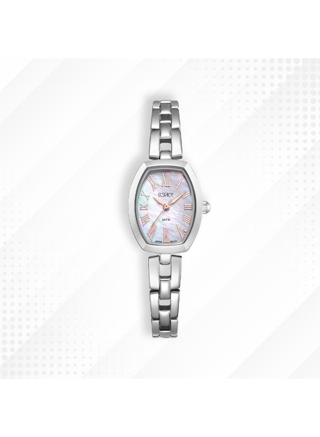 ECSTACY Women's 304 solid stainless steel Analog Watch E25512-SBSWK - 20.5 mm - Image 4