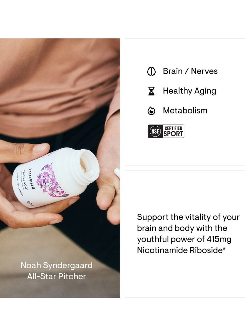 Thorne - NiaCel 400 Nicotinamide Riboside Supplement - 60 Capsules - Image 1