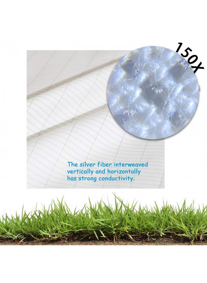 CONDUCTIVE CONDUCTIVE Brand Grounding Sheet for Bed Organic Cotton Silver with Ground Connection Cord 52 x 27 inch, Original Color Sleeping Wellness Benefits Sleep Therapy - Image 4
