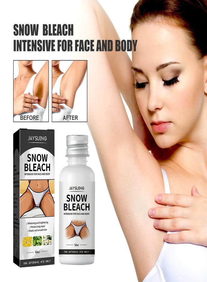 Juztec Armpit Thigh Darkening Cream Snow Bleach Cream - Whitening for Private Parts, Underarms & Dark Spot Removal - Gentle Skin Lightening (2 Pack) - Image 2
