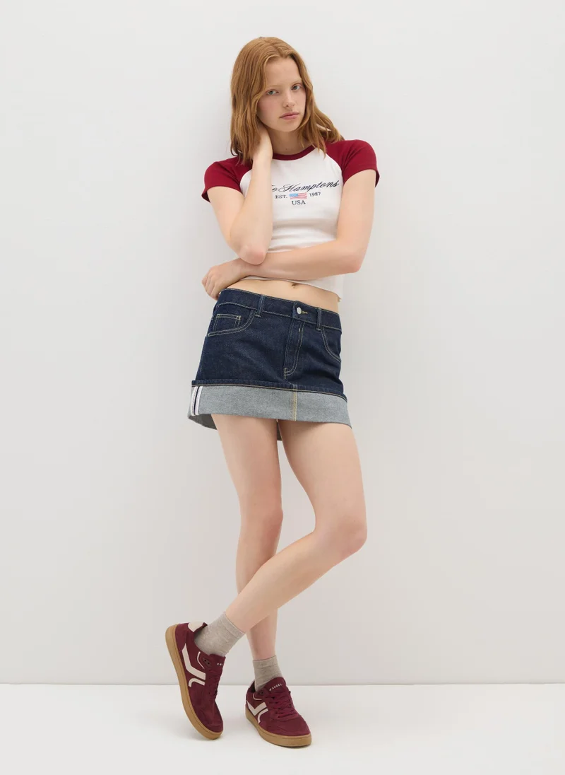Ovs MULTICOLOR STRETCH COTTON FITTED T-SHIRT