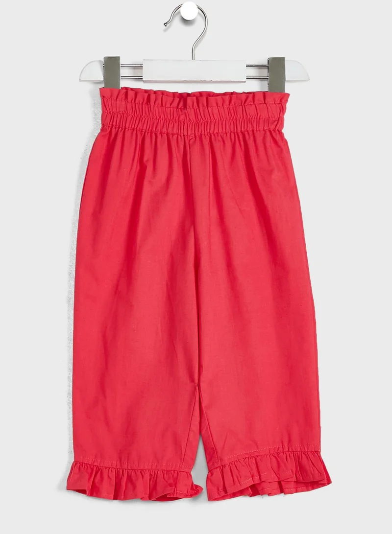 Nautinati Nauti Nati Girls Pink Blue Printed Top With Trousers