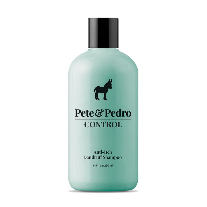 Pete & Pedro CONTROL Extra-Strength Dandruff & Anti-Itch Hair Shampoo - Men & Women | Medicated Treatment, Coal Tar, Peppermint, Tea Tree Oil For Dry Flakes & Itchy Scalp | Shark Tank Featured, 8.5 oz - Image 1