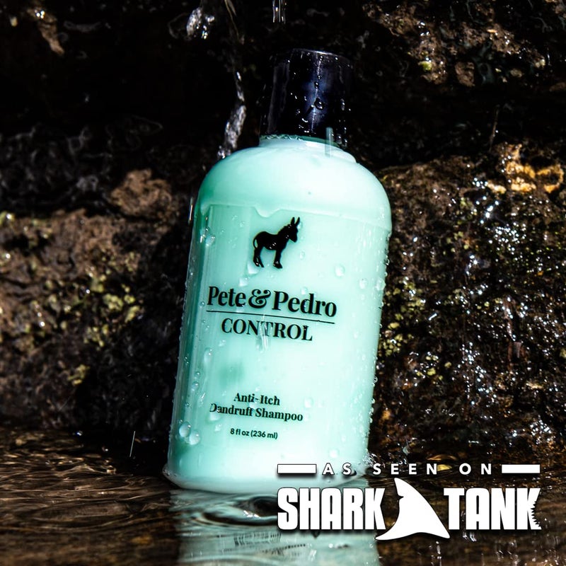 Pete & Pedro CONTROL Extra-Strength Dandruff & Anti-Itch Hair Shampoo - Men & Women | Medicated Treatment, Coal Tar, Peppermint, Tea Tree Oil For Dry Flakes & Itchy Scalp | Shark Tank Featured, 8.5 oz - Image 5